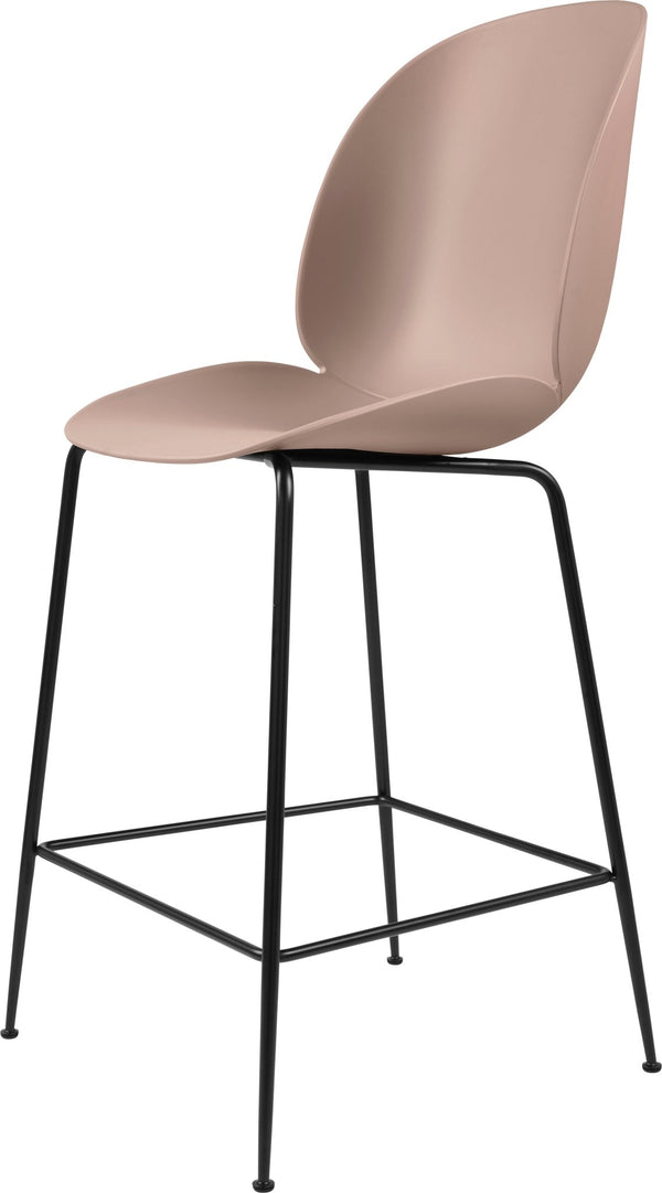 Beetle Counter Chair Un - Upholstered - Matte Black - Gubi - Stools + Benches + Ottomans - Sweet Pink - HORNE
