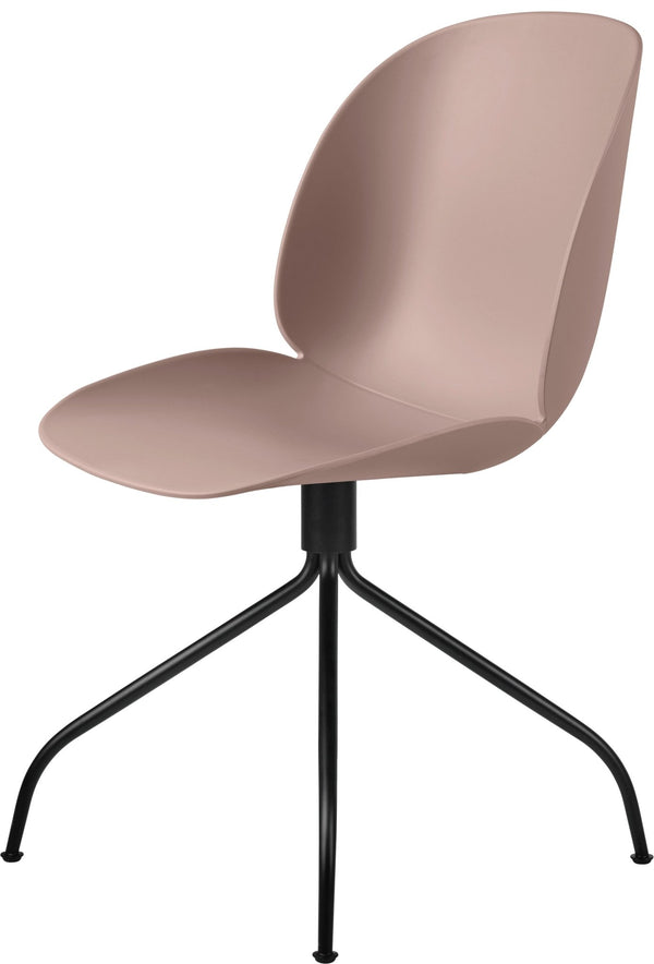 Beetle Meeting Chair - Black Swivel Base - Gubi - Chairs - Sweet Pink - HORNE