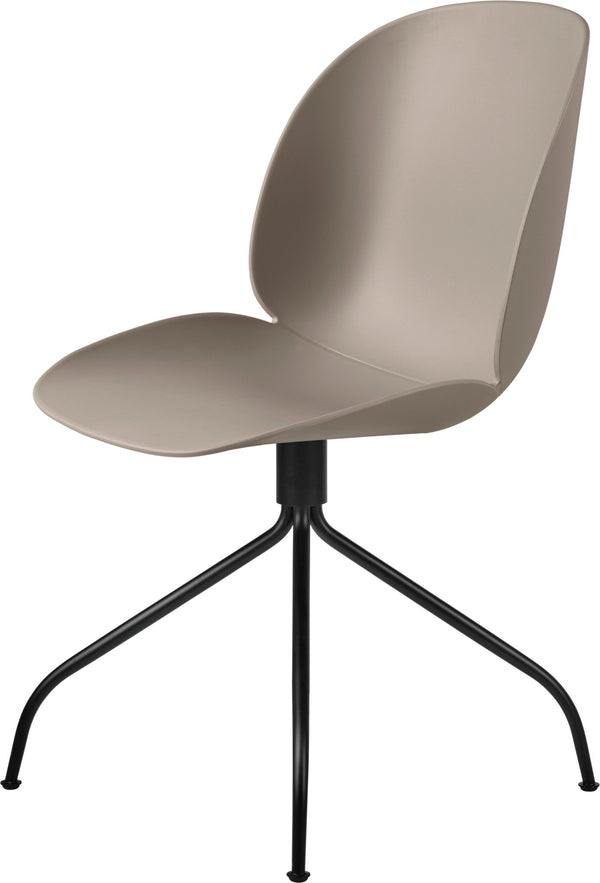 Beetle Meeting Chair - Black Swivel Base - Gubi - Chairs - New Beige - HORNE