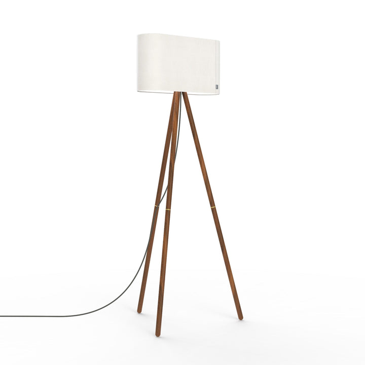 Belmont Floor Lamp - Pablo Designs - Floor Lamps - White - Walnut - HORNE
