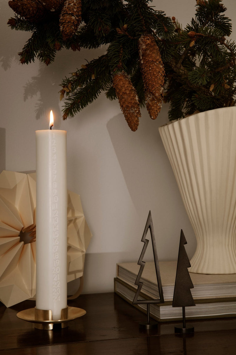 Block Candle Holder - Ferm Living - Candle Holders - Black Brass - HORNE