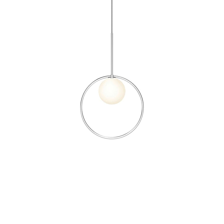 Bola Halo Pendant - Pablo Designs - Pendants - 12"dia Shade - Chrome - HORNE