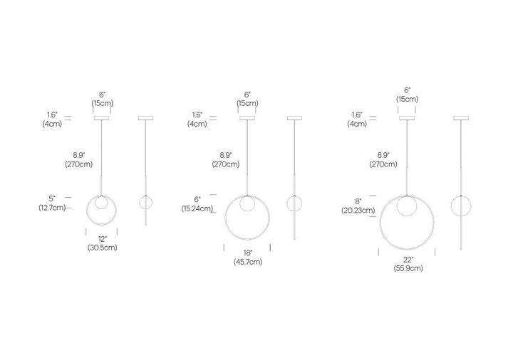 Bola Halo Pendant - Pablo Designs - Pendants - 22" dia Shade - Rose Gold - HORNE