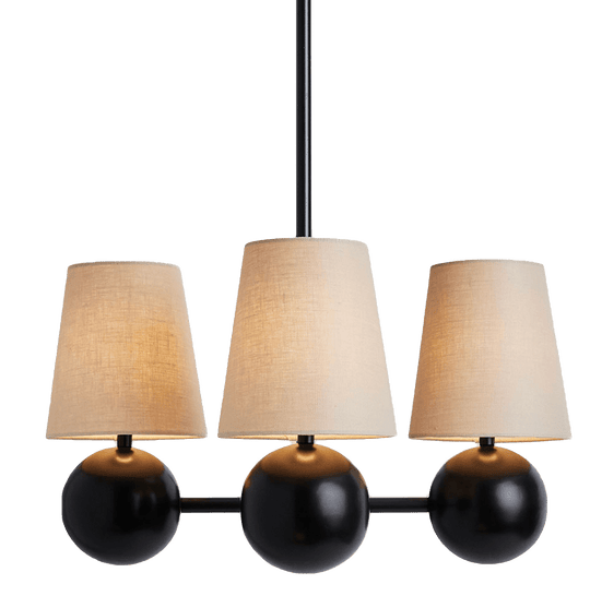 Bole Pendant IV - Workstead - Pendants - 24" - Natural Linen - Matte White Enamel - HORNE