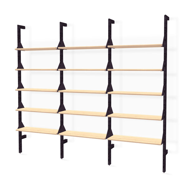 Branch - 3 Shelving Unit - Gus* Modern - Shelving - Black Frame/Blonde Shelves - HORNE
