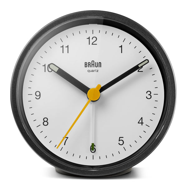Braun Classic Alarm Clock - BC12 - Braun - Clocks - Black Case & White Dial - HORNE