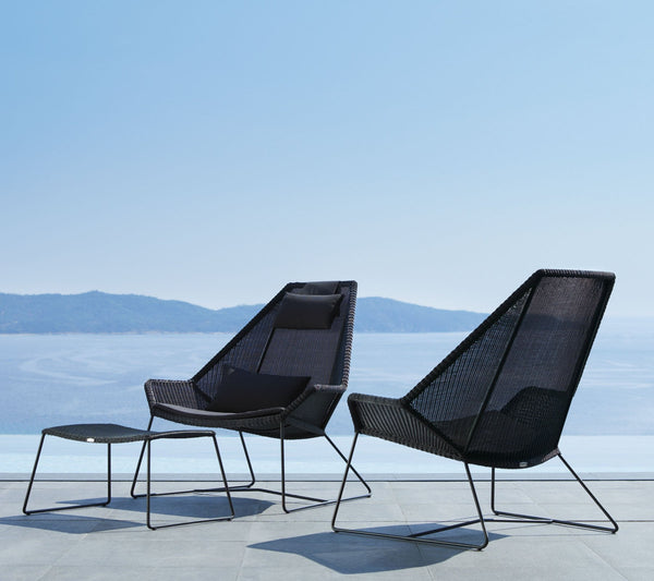 Breeze Footstool - Cane Line - Outdoor Furniture - White Grey - HORNE