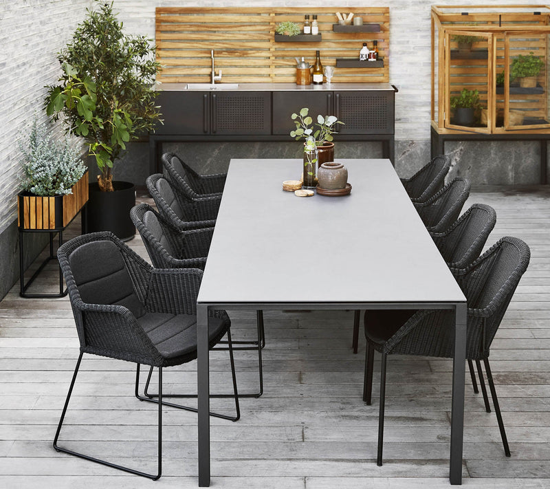 Breeze Stacking Dining Chair - Set of 2 - Cane Line - Outdoor Furniture - Black - No Cushion - HORNE