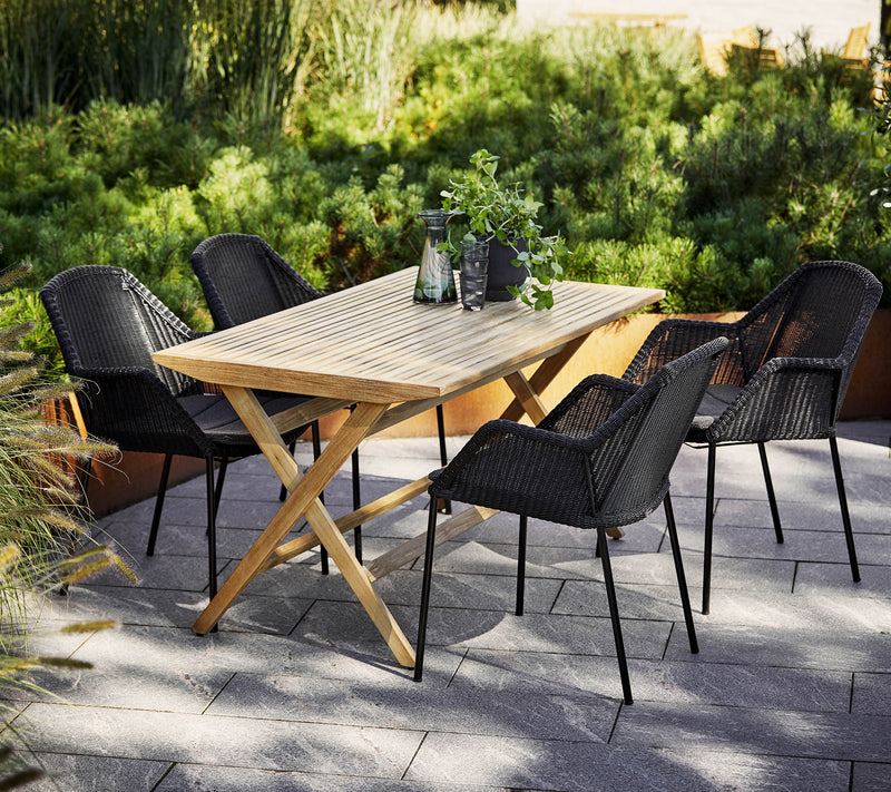 Breeze Stacking Dining Chair - Set of 2 - Cane Line - Outdoor Furniture - Black - No Cushion - HORNE