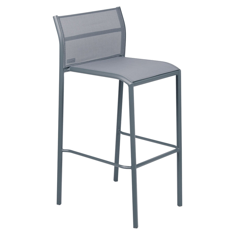 Cadiz High Barstool - Stereo Fabric - Set of 4 - Fermob - Outdoor Furniture - Acapulco Blue - HORNE