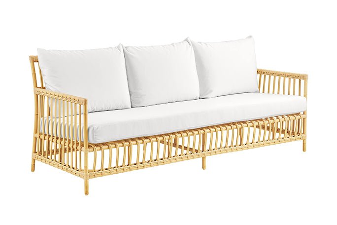 Caroline 3 - Seater Sofa - Exterior - Sika Design - Outdoor Furniture - Natural - Tempotest White Canvas - HORNE