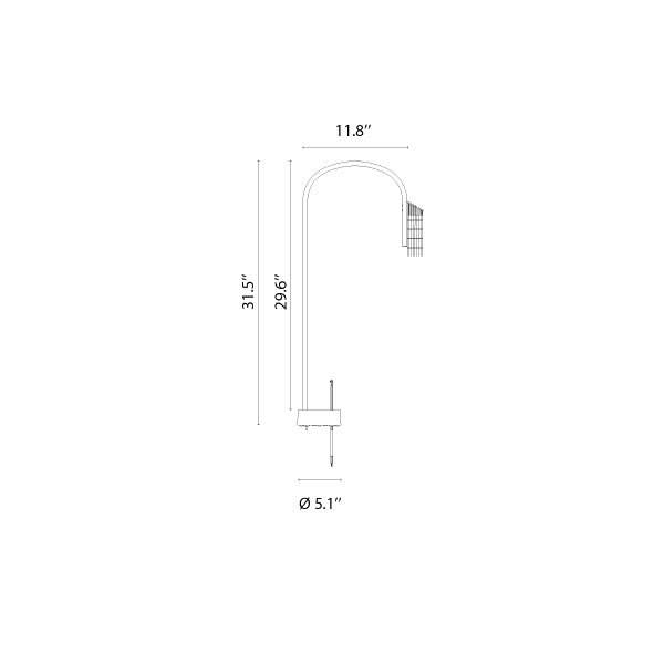 Caule Bollard 1 - Nest Shade Floor Lamp - Flos - Floor Lamps - White - 2700K - No Caule Box - HORNE