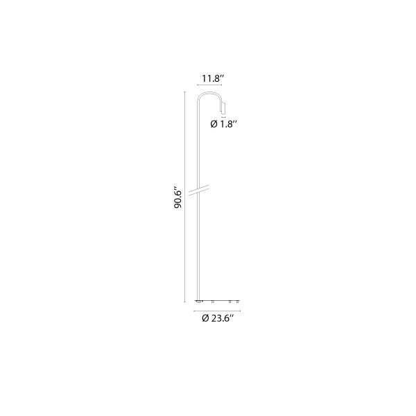 Caule Floor 4 - Solid Shade Floor Lamp - Flos - Floor Lamps - Deep Brown - 2700K - HORNE