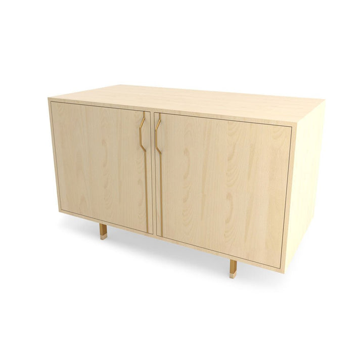 Chapman Double Unit Storage Cabinet - Maple - Tronk - Sideboards + Cabinets - Brassy Gold - HORNE