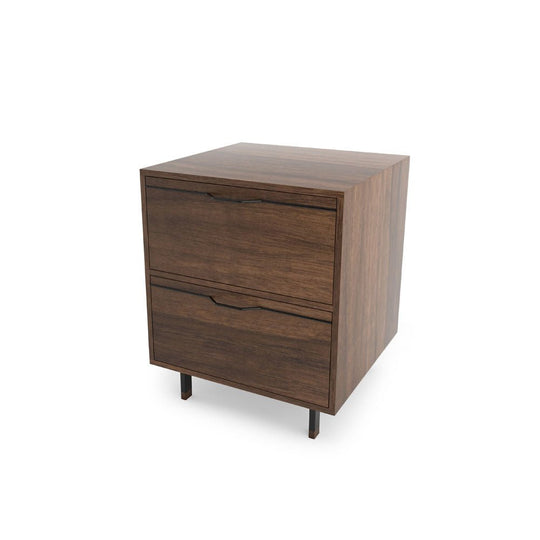 Chapman Single Unit Storage Nightstand - Walnut - Tronk - Bedside Tables - Black - HORNE