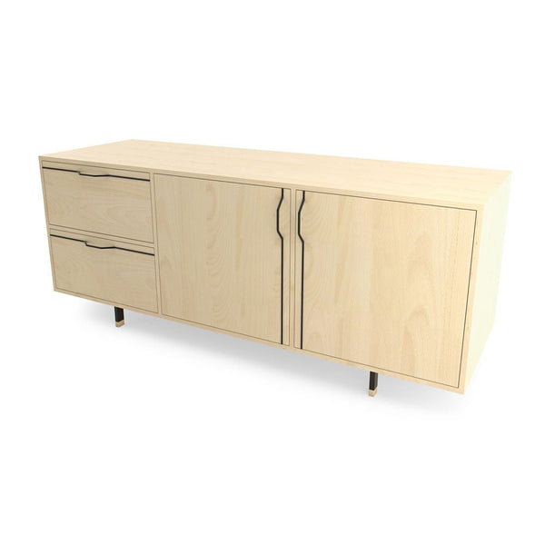Chapman Small Credenza Storage Unit - Maple - Tronk - Sideboards + Cabinets - Black - HORNE