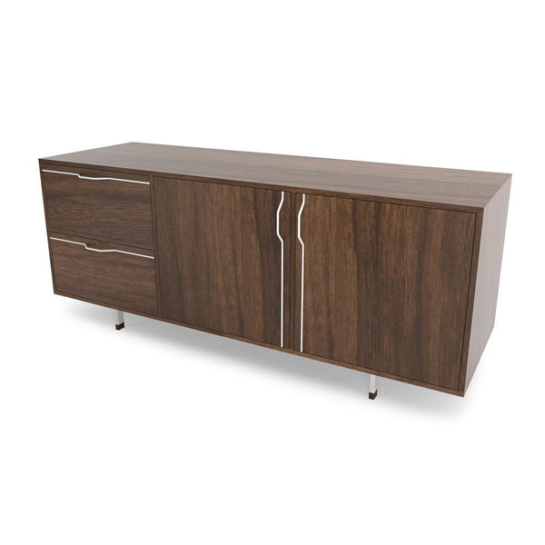 Chapman Small Credenza Storage Unit - Walnut - Tronk - Sideboards + Cabinets - White - HORNE