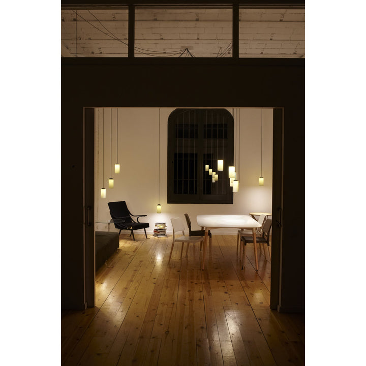 Cirio Simple Pendant - White Opal Glass