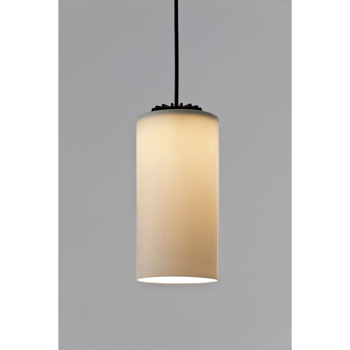 Cirio Simple Pendant - White Opal Glass