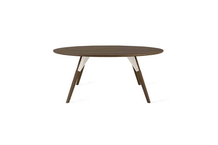 Clarke Large Circle Coffee Table - Walnut - Tronk - Tables + Desks - White - HORNE