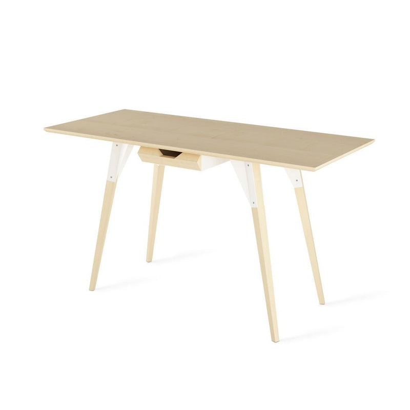 Clarke With Drawer Thin Rectangle Desk - Maple - Tronk - Tables + Desks - Black - HORNE