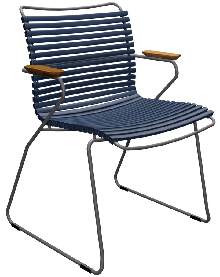 CLICK Outdoor Dining Chair w/Armrests - HOUE - Outdoor Furniture - Dark Blue - HORNE