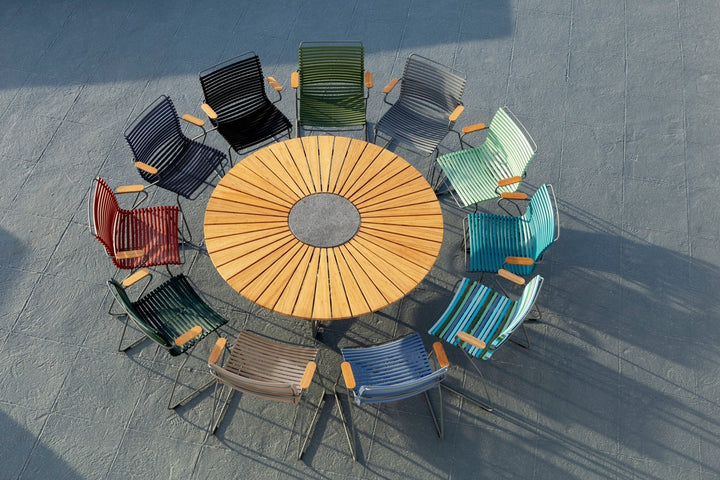 CLICK Outdoor Dining Chair w/Armrests - HOUE - Outdoor Furniture - Dark Blue - HORNE
