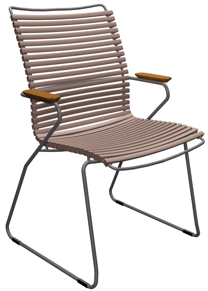 CLICK Outdoor Dining Chair w/Armrests - Tall Back - HOUE - Outdoor Furniture - Sand - HORNE