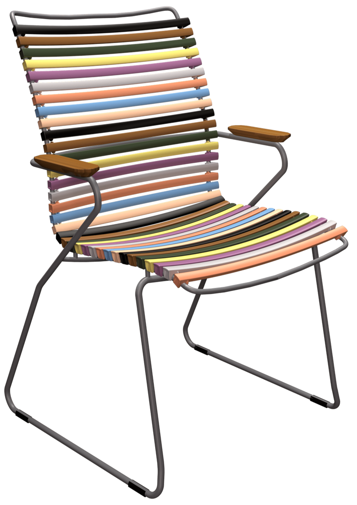 CLICK Outdoor Dining Chair w/Armrests - Tall Back - HOUE - Outdoor Furniture - Multi Color 1 - HORNE