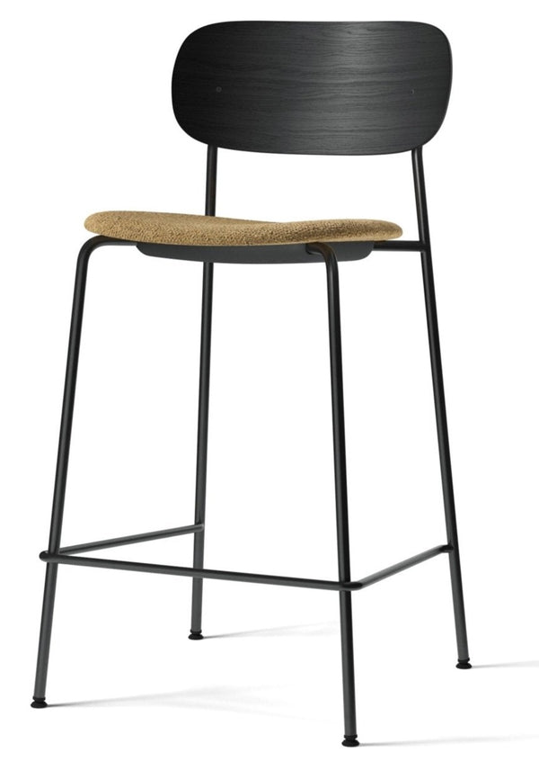 Co Counter Chair - Upholstered Seat - Audo Copenhagen - Chairs - Black Oak/Boucle 06 - HORNE
