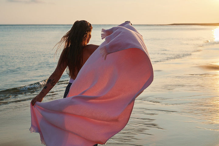Color Mix Fouta Towel - Fermob - Outdoor Accessories - Powder Pink - HORNE