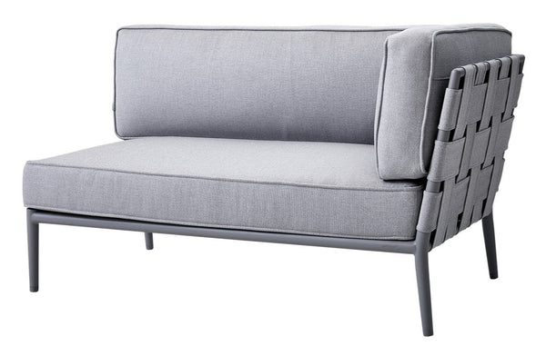 Conic 2 Seater Sofa - Cane Line - Outdoor Furniture - Left Module - Light Grey - HORNE
