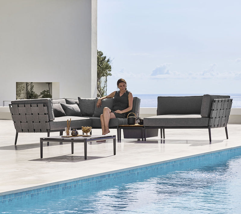 Conic Coffee Table - Cane Line - Outdoor Furniture - Lava Grey - HORNE