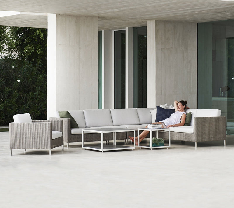 Connect Corner Module - Cane Line - Outdoor Furniture - Add Taupe Cushion Set - HORNE