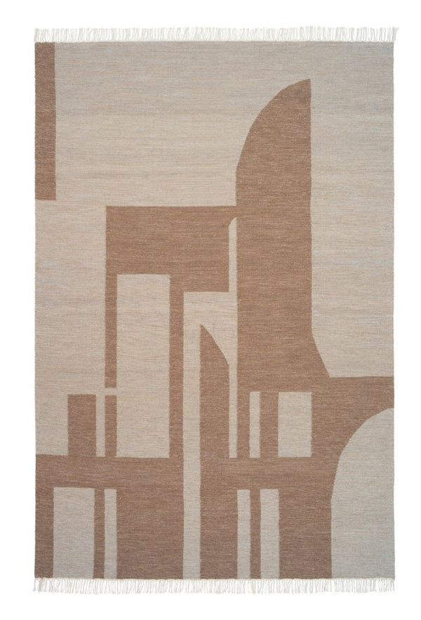 Contemporary Kelim Rug - Kristina Dam - Rugs - Large - Brown - HORNE