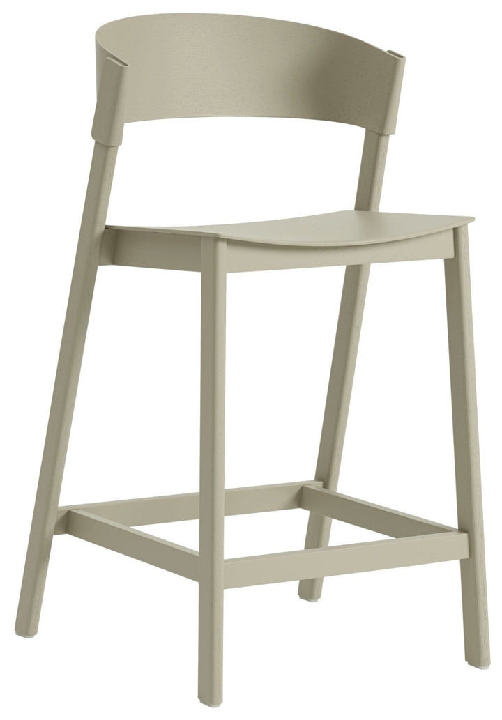 Cover Bar & Counter Stool - Muuto - Stools + Benches + Ottomans - Counter Height - Dark Beige - HORNE