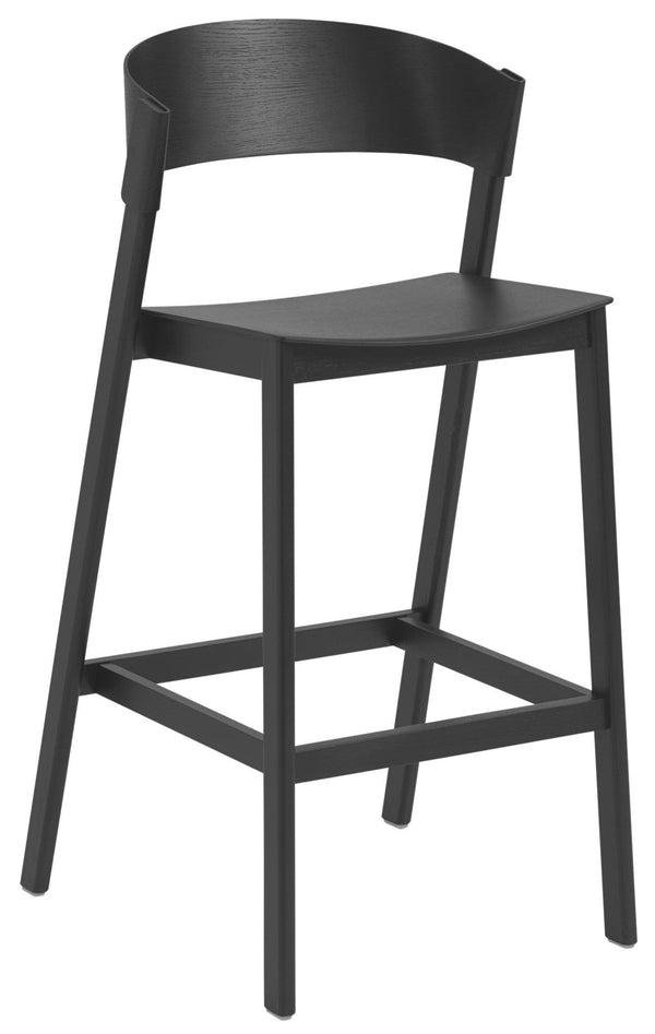 Cover Bar & Counter Stool - Muuto - Stools + Benches + Ottomans - Bar Height - Black - HORNE