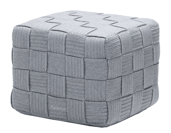 Cube Footstool - Cane Line - Outdoor Furniture - Light Grey - HORNE