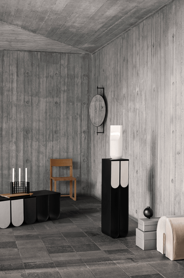 Curved Bench - Kristina Dam - Stools + Benches + Ottomans - Black - HORNE