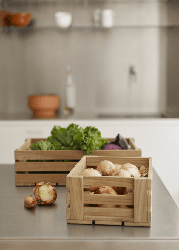 Dania Teak Apple/Storage Crate - Skagerak by Fritz Hansen - Bath - HORNE