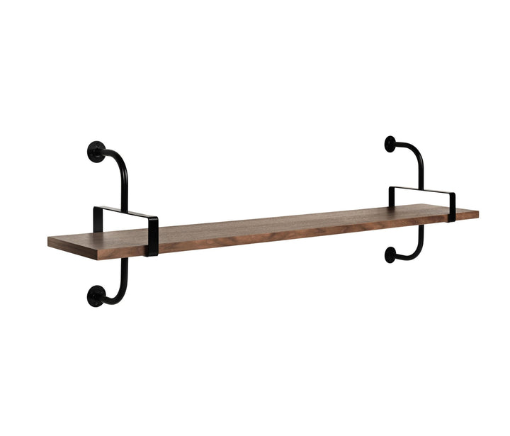 Démon Shelf System - 37.4"L - Gubi - Shelving - 1 Shelf/ 37.4" Long (2 stringers) - Walnut - HORNE