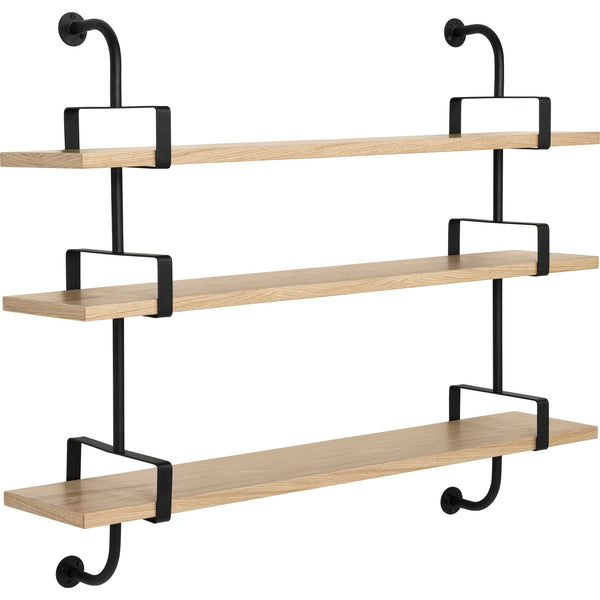Démon Shelf System - 61"L - Gubi - Shelving - 3 Shelves/ 61" Long (2 stringers) - Oak - HORNE