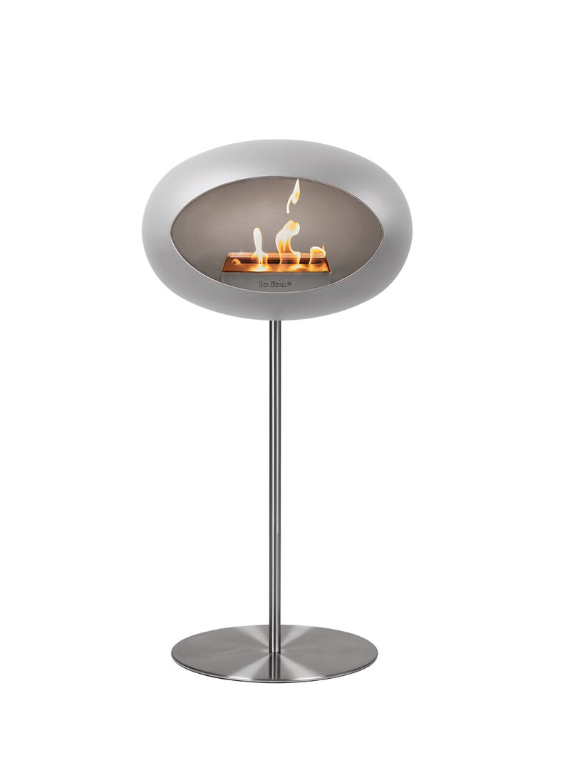 Dome - Steel High - Le Feu - Fire Pits + Grills - Black Dome - Polished Steel Pole - Polished Steel Plate - HORNE