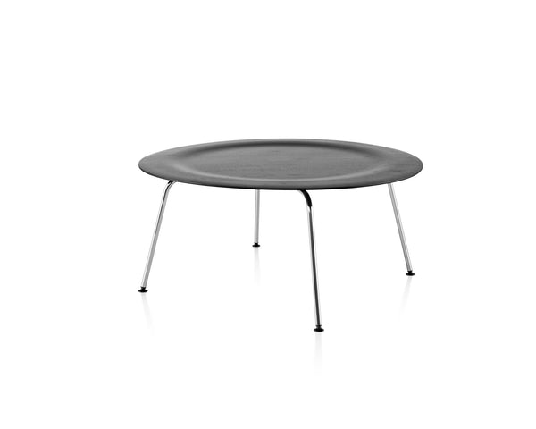Eames® Molded Plywood Coffee Table - Metal Base - Herman Miller® - Tables - Ebony - Trivalent Chrome - HORNE