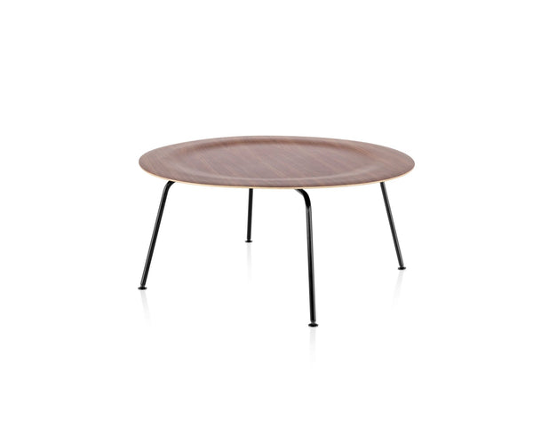 Eames® Molded Plywood Coffee Table - Metal Base - Herman Miller® - Tables - Walnut - Black - HORNE