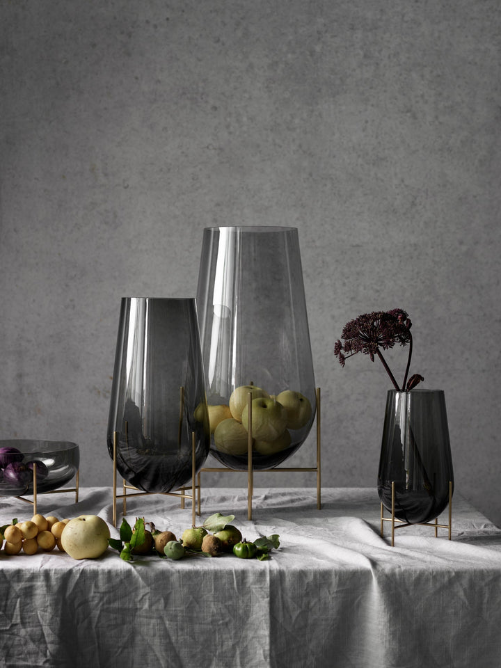 Echasse Vase - Audo Copenhagen - Vases - Large - Amber/Bronzed Brass - HORNE