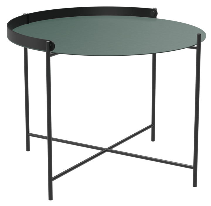 EDGE Tray Table - HOUE - Outdoor Furniture - 24.4"Ø - Pine Green - HORNE