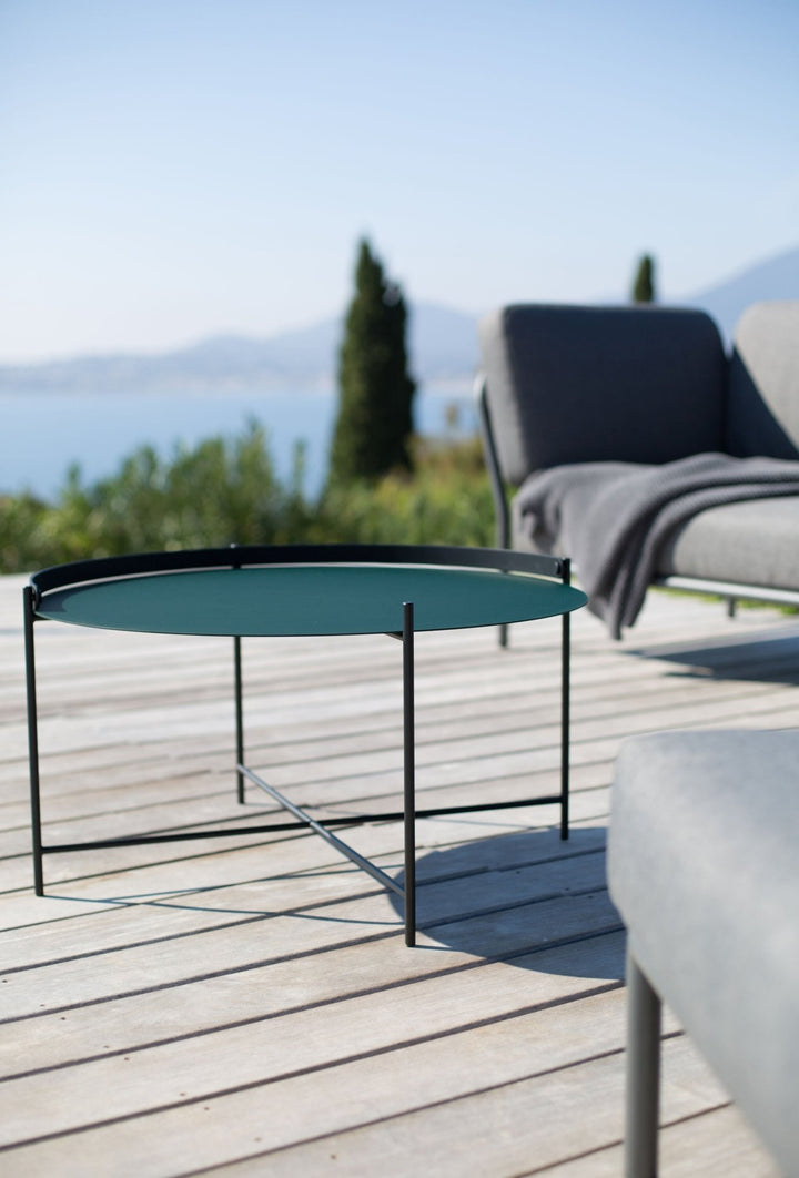 EDGE Tray Table - HOUE - Outdoor Furniture - 29.9"Ø - Pigeon Blue - HORNE