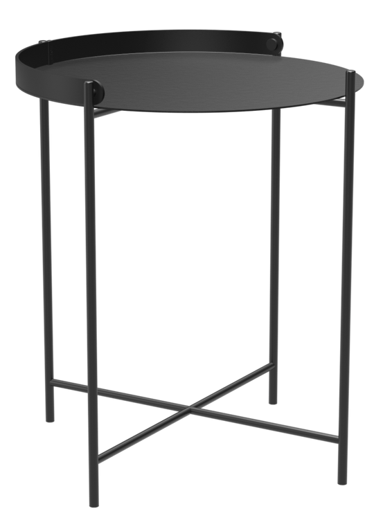 EDGE Tray Table - HOUE - Outdoor Furniture - 18.3"Ø - Black - HORNE