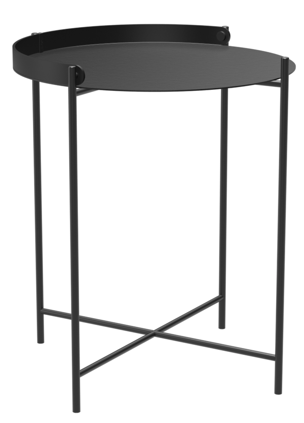 EDGE Tray Table - HOUE - Outdoor Furniture - 18.3"Ø - Black - HORNE
